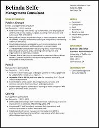 Image result for consulting resume