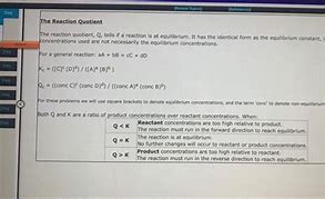 Image result for Reaction Quotient vs Equilibrium