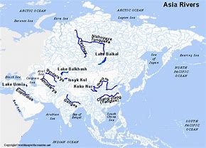 Image result for Central Asia Rivers Map