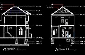 Image result for Rumah Dua Lantai Gambar Potongan