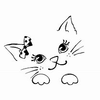 Image result for Kitty Line Drawing