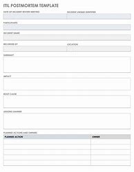 Image result for Post-Mortem Incident Report Template