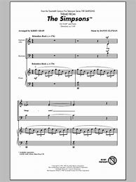 Image result for The Simpsons Theme Sheet Music