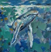 Image result for Painting Very Larg Abstract Whale