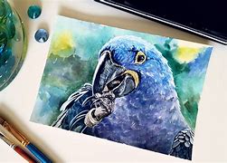 Image result for Blue Parrot Painting