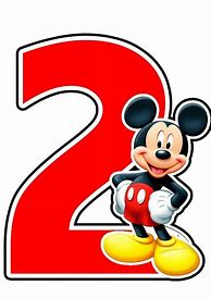 Image result for Mickey Mouse Number 2 Blue Clip Art