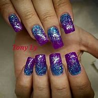 Image result for Summer Nails Pink and Purple Blue