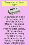 Image result for Newspaper Paragraph