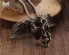 Image result for Black Lab Sleeping Angel Necklace