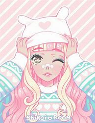 Image result for Kawaii Anime Girl Gamer Pastel