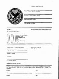 Image result for VA Affidavit Form