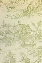 Image result for Green Toile Wallpaper