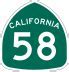 Image result for California State Route 58 Sign