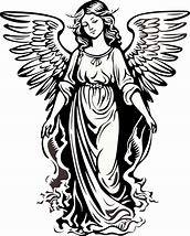 Image result for Angel Clip Art Free Black and White