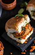 Image result for Vada Pav Top View