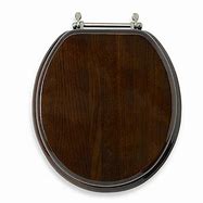 Image result for Dark Wood Toilet Seat