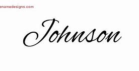 Image result for Johnson in Cursive