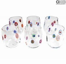 Image result for Murano Millefiori Drinking Glasses