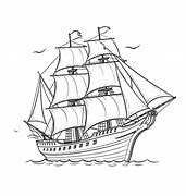 Image result for Sailing Ship Line Drawing