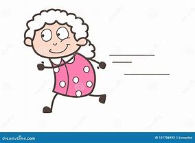 Image result for Old Lady Running Cartoon