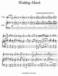 Image result for Wedding March Sheet Music