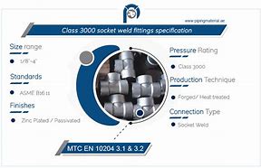 Image result for Socket Weld Fittings Class 3000