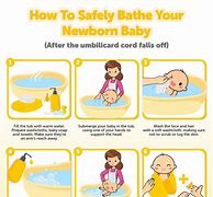 Image result for Newborn Baby Bath