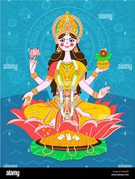 Image result for Lakshmi On Lotus