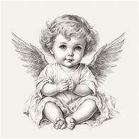 Image result for Baby Angel Praying Drawing