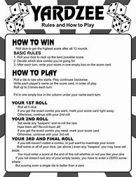 Image result for Yahtzee Game Rules Printable