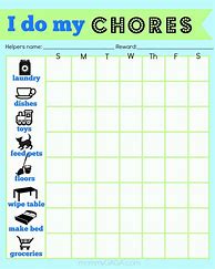 Image result for Chore Chart Ideas for Kids