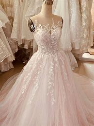 Image result for Light Pink Wedding Dress