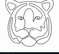 Image result for Tiger Head Line Drawing