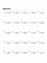 Image result for Long Division Worksheets with Answer Key