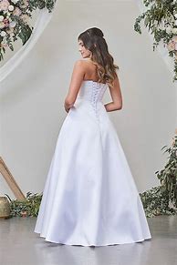 Image result for White Satin Wedding Dress