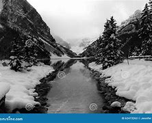 Image result for Lake Louise Alberta Black and White Picture