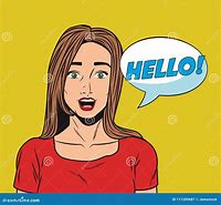 Image result for Pop Art Girl Saying Hello