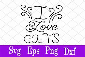 Image result for I Love Cats SVG