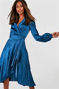 Image result for Plunging Wrap Dress