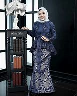 Image result for Kebaya Modern Biru Dongker