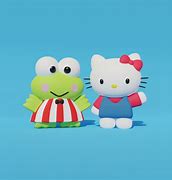 Image result for Keroppi Hello Cat Black and White