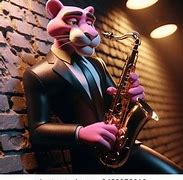 Image result for Pink Panther Playing Sax Cartoon