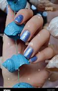 Image result for Blue Glitter Nail Designs