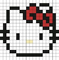 Image result for Hello Kitty Cat Pixel Art