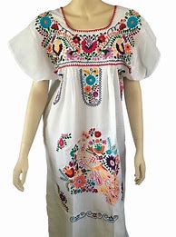 Image result for Embroidered White Dress Peasant