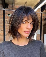 Image result for Images a Line Bob with Wispy Bangs