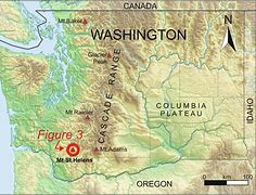 Image result for Mount St. Helens Map Range of Lahars