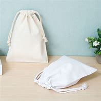 Image result for White Organic Cotton Canvas Drawstring Bag