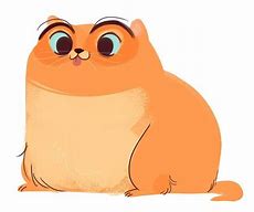 Image result for Round Fat Cartoon Cat