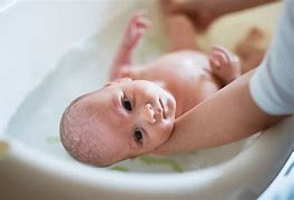 Image result for Newborn Baby Bath